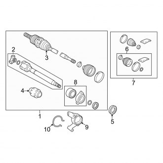 2025 Toyota Grand Highlander CV Joints, Boots & Parts - Inner, Outer