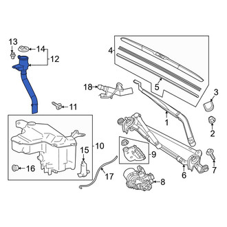 Toyota OE - Front Washer Fluid Reservoir Filler Pipe
