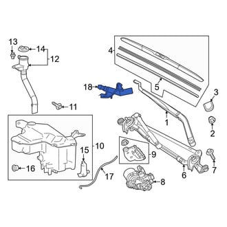 Toyota OE - Front Windshield Washer Nozzle