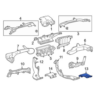 Toyota OE - Front Right Upper Instrument Panel Air Duct