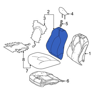 Toyota OE - Front Left Seat Back Cushion Cover