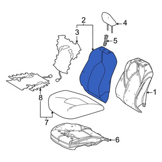 Toyota OE - Front Left Seat Back Cushion Cover