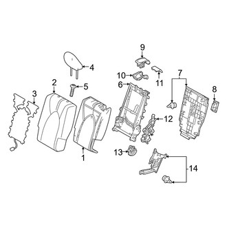 Toyota OE - Seats & Tracks - Second Row Seats (40% Side, Bench Seat, Seat Back Components)