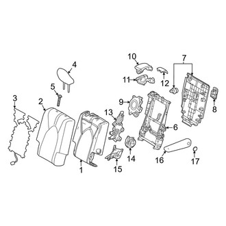 Toyota OE - Seats & Tracks - Second Row Seats (Captain Seat, Passenger Side, Seat Back, Components)