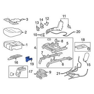 Toyota OE - Center Right Outer Seat Track Cover