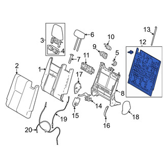 Toyota OE - Rear Right Seat Back Panel