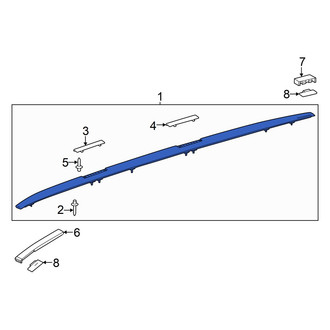 Toyota OE - Left Roof Luggage Carrier Side Rail