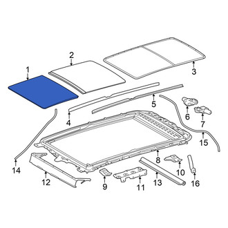 Toyota OE - Front Sunroof Glass