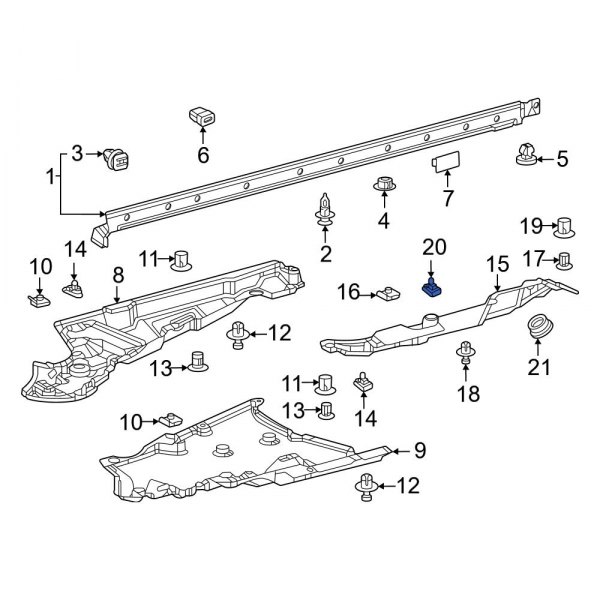 Floor Pan Splash Shield Seal