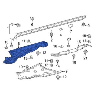 Toyota OE - Front Right Floor Pan Splash Shield