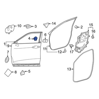 Toyota OE - Left Upper Door Shell Seal