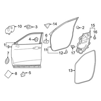Toyota OE - Front Door - Door & Components