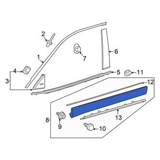 Toyota OE - Front Left Door Molding