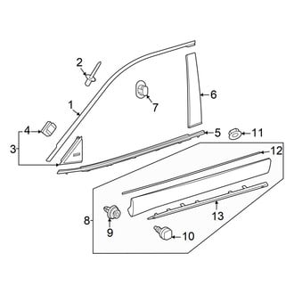 Toyota OE - Front Door - Exterior Trim