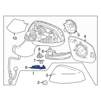 Toyota OE - Front Right Door Mirror Cap