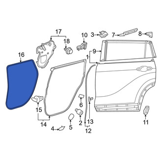 Toyota OE - Rear Right Inner Door Seal