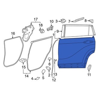 Toyota OE - Rear Left Door Shell