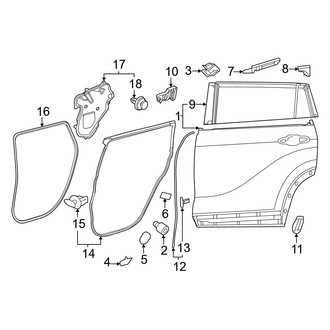 Toyota OE - Rear Door - Door & Components