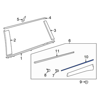 Toyota OE - Front Door Molding Gasket