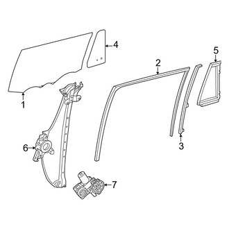 Toyota OE - Rear Door - Glass & Hardware
