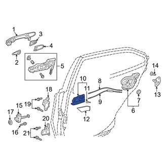 Toyota OE - Rear Right Inner Interior Door Handle