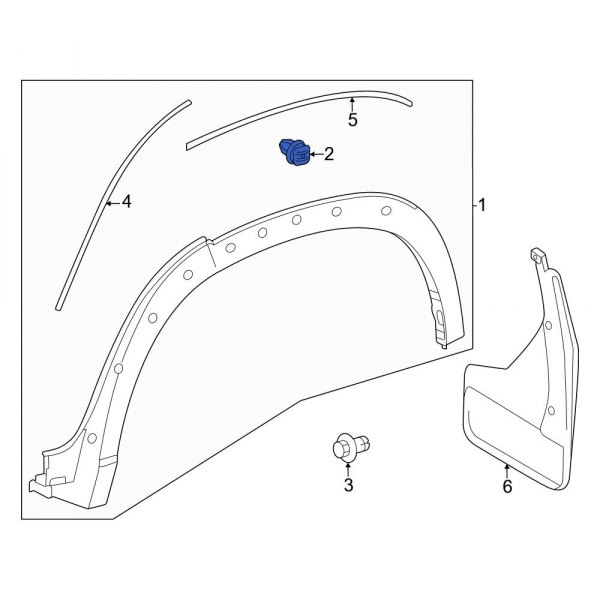 Wheel Arch Molding Clip