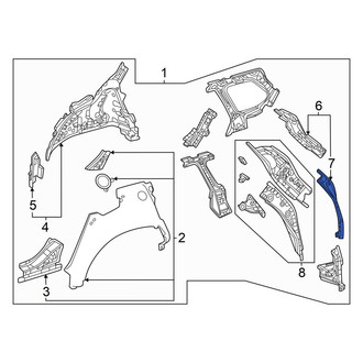 Toyota OE - Left Lower Outer Body D-Pillar Reinforcement