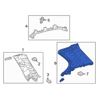 Toyota OE - Left Body D-Pillar Trim Panel