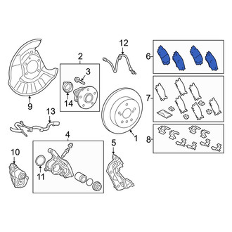 Toyota OE - Rear Disc Brake Pad Set