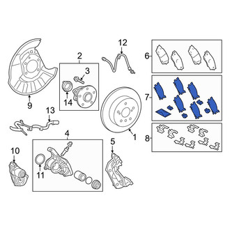 Toyota OE - Rear Disc Brake Pad Shim Kit