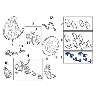 Toyota OE - Rear Disc Brake Pad Set