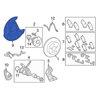 Toyota OE - Rear Left Brake Dust Shield