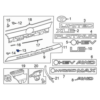 Toyota OE - Liftgate Finish Panel Clip