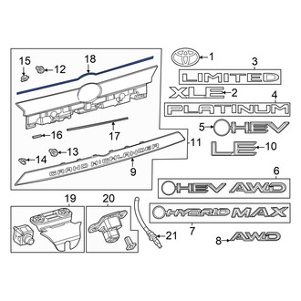 Toyota OE - Upper Liftgate Finish Panel Insulator