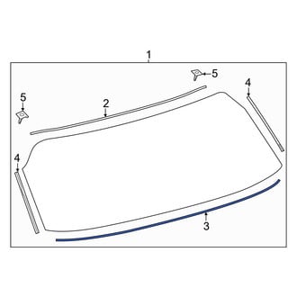 Toyota OE - Lower Liftgate Glass Seal