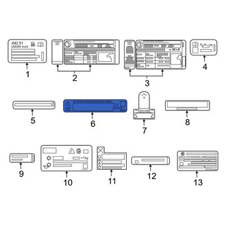 Toyota OE - Air Bag Information Label