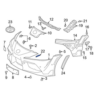 Toyota OE - Front Bumper Cover Support Rail