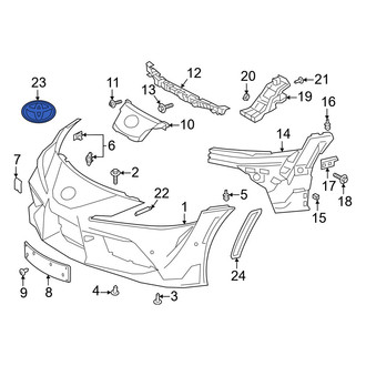 Toyota OE - Front Bumper Cover Emblem
