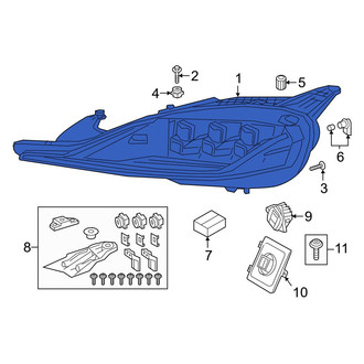 Toyota OE - Front Left Headlight Assembly