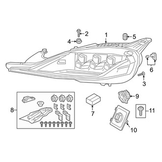 Toyota OE - Front Lamps - Headlamp Components