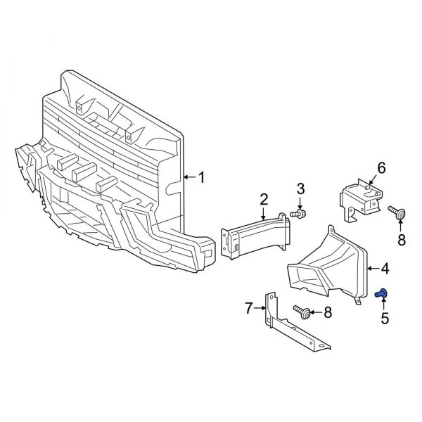 Radiator Support Air Duct Clip