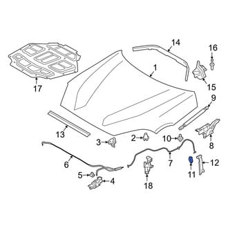 Toyota OE - Front Hood Release Handle