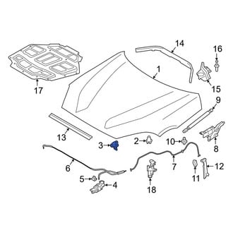 Toyota OE - Front Hood Latch Striker Plate