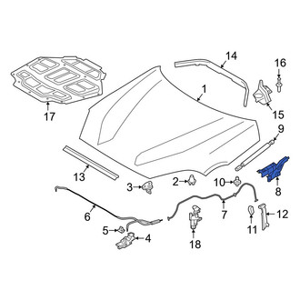 Toyota OE - Front Left Hood Hinge