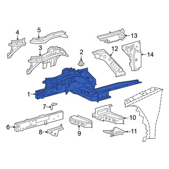Toyota OE - Rear Right Frame Side Member Assembly