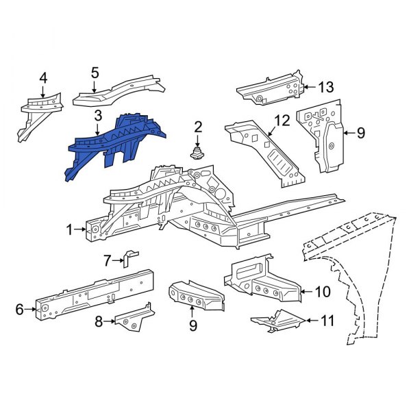 Fender Apron Assembly