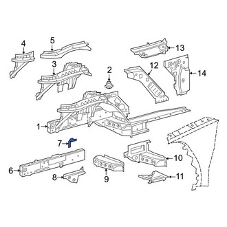 Toyota OE - Left Frame Side Member Brace