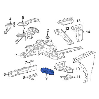 Toyota OE - Right Frame Side Member Bracket