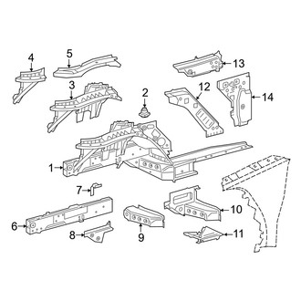 Toyota OE - Fender - Structural Components & Rails