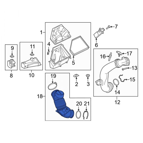 Toyota OE 17881WAA02 Engine Air Intake Resonator